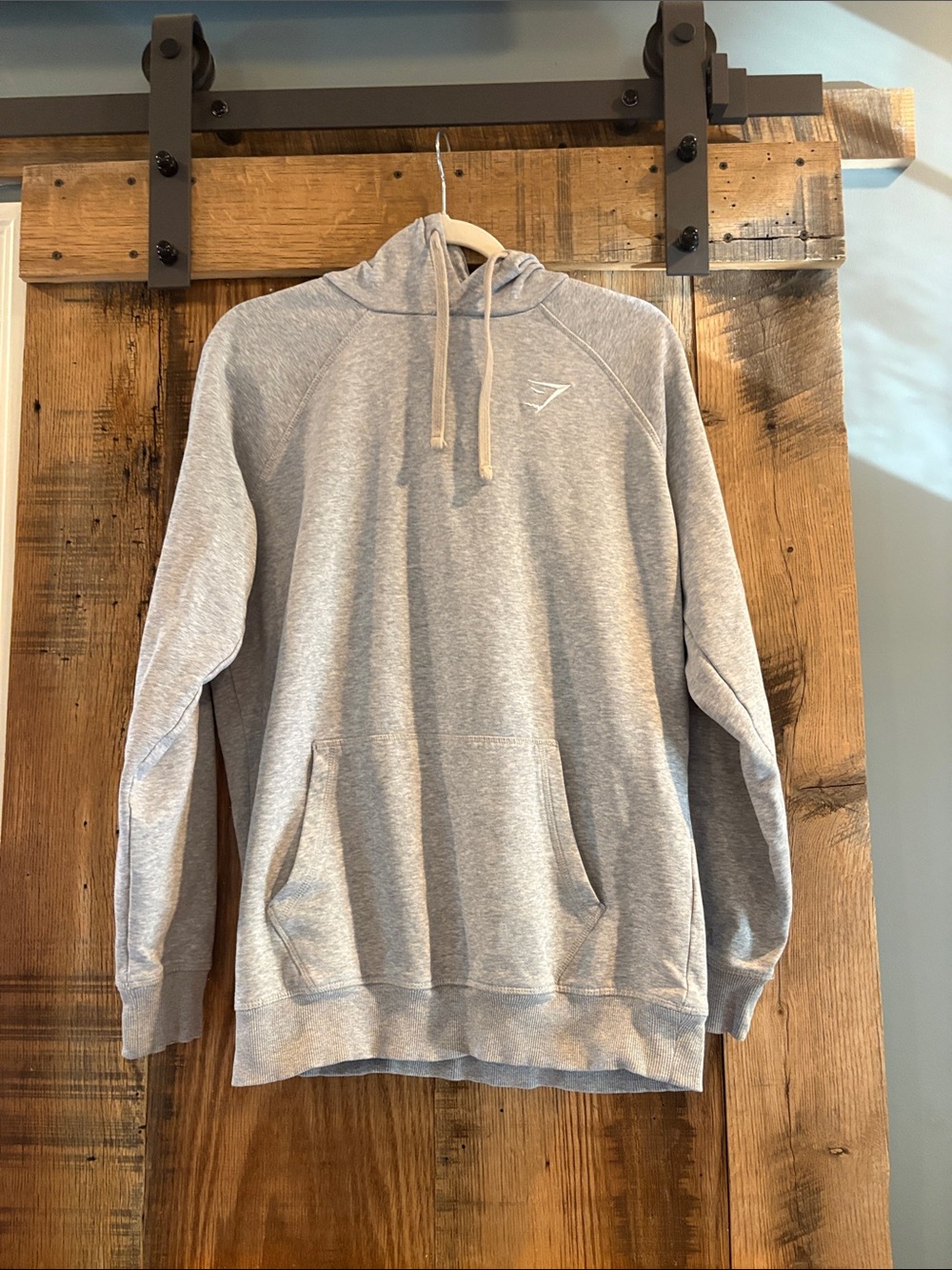 Gymshark Heather Gray Hoodie with Drawstring